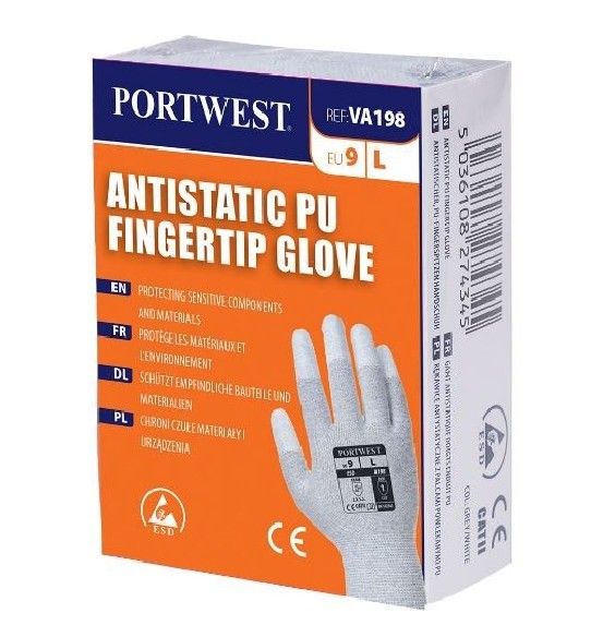 Lavable VENDING ANTISTATIC PU FINGERTIP GLOVE - VA198