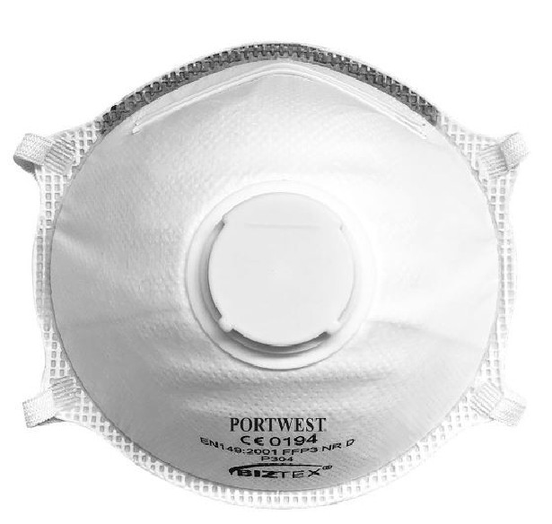 FFP3 VALVED DOLOMITE LIGHT CUP RESPIRATOR - P304