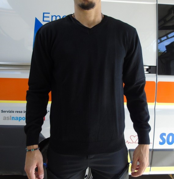 450 MAGLIONE NERO SOCCORSO