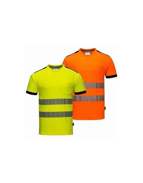 Portwest T181 Hi Vis Short Sleeve Safety Lightweight Reflective T-Shirt 