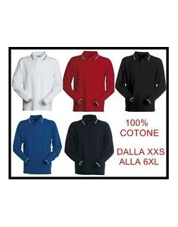 505 Tricolore m/l  POLO LONG SLEEVES WITH LOGO