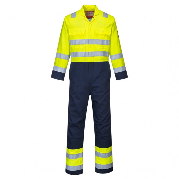 BIZ7 - Hi-Vis Anti-Static Bizflame Pro Coverall