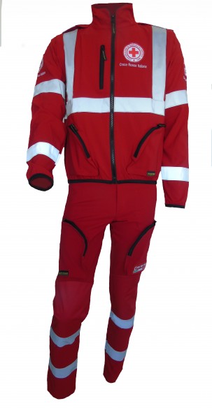 Red discount cross jacket