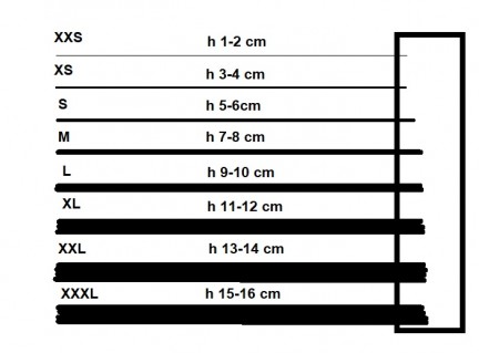 Strip in various sizes and colors