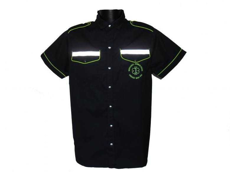 201BL M/M CAMISA RESCATE AMBULANCIA