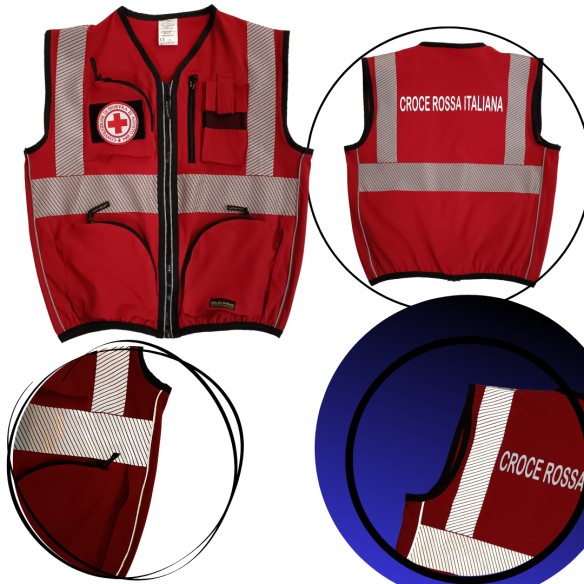GLT-ELASTIC RED CROSS VEST