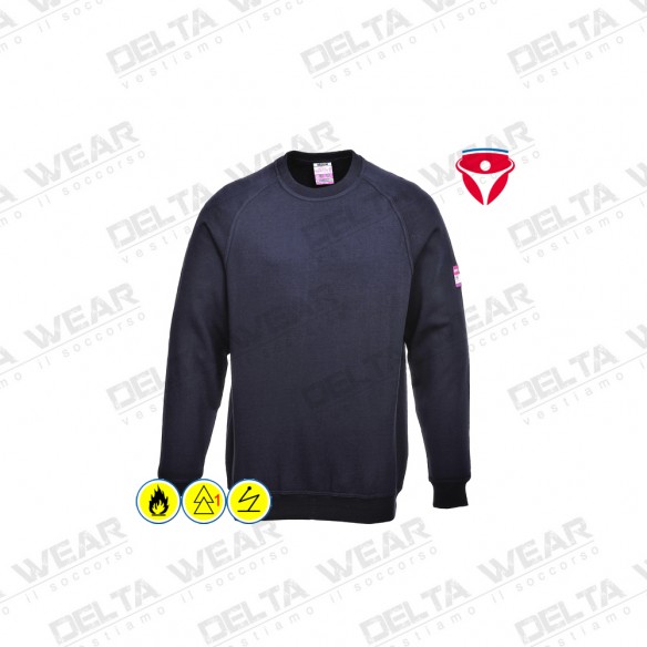 FLAME RESISTANT ANTI-STATIC LONG SLEEVE SWEATSHIRT - FR12